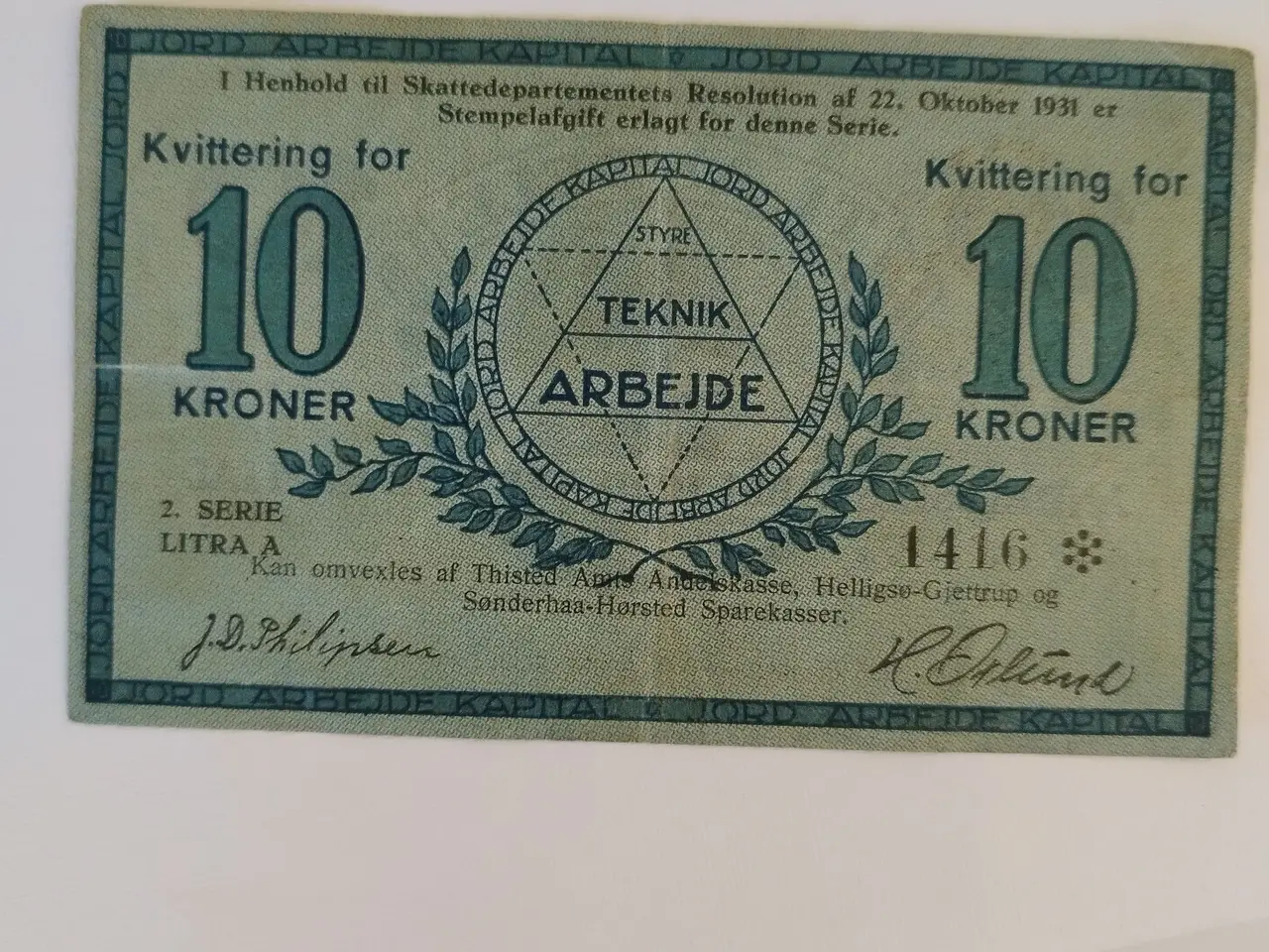 Billede 5 - 10 Kroner Jord . Arbejde. Kapitel