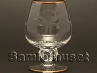 Lyngby Måge Cognacglas. H:85 mm. Nye glas.