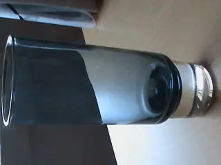 Glas vase blå