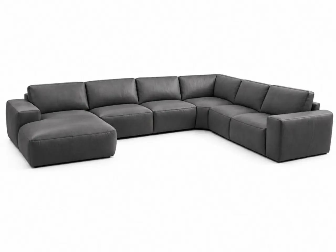 Billede 1 - Hjort Knudsen Aarhus Læder hjørnesofa med chaiselong venstrevendt