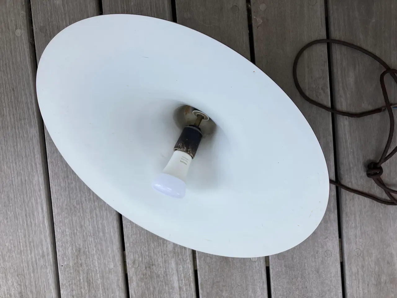 Billede 3 - Brun Semi pendellampe Ø47 cm spisebordslampe metal