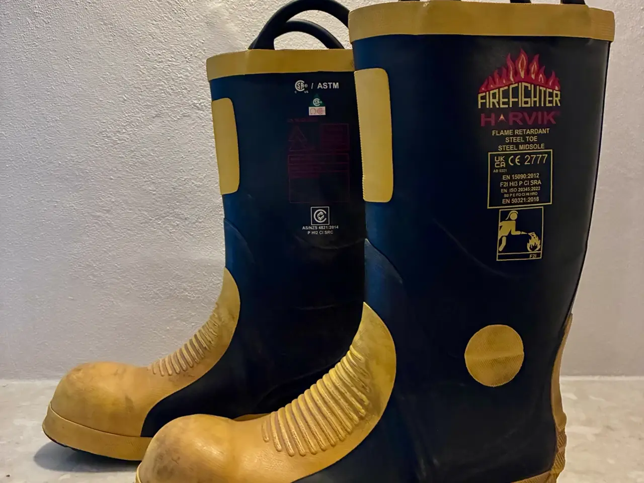 Billede 1 - Viking Firefighter gummistøvler str 44 gul/sort