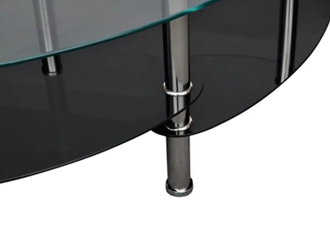 Billede 3 - Sofabord i eksklusivt design - hærdet glas, sort, 90 × 45 × 43 cm