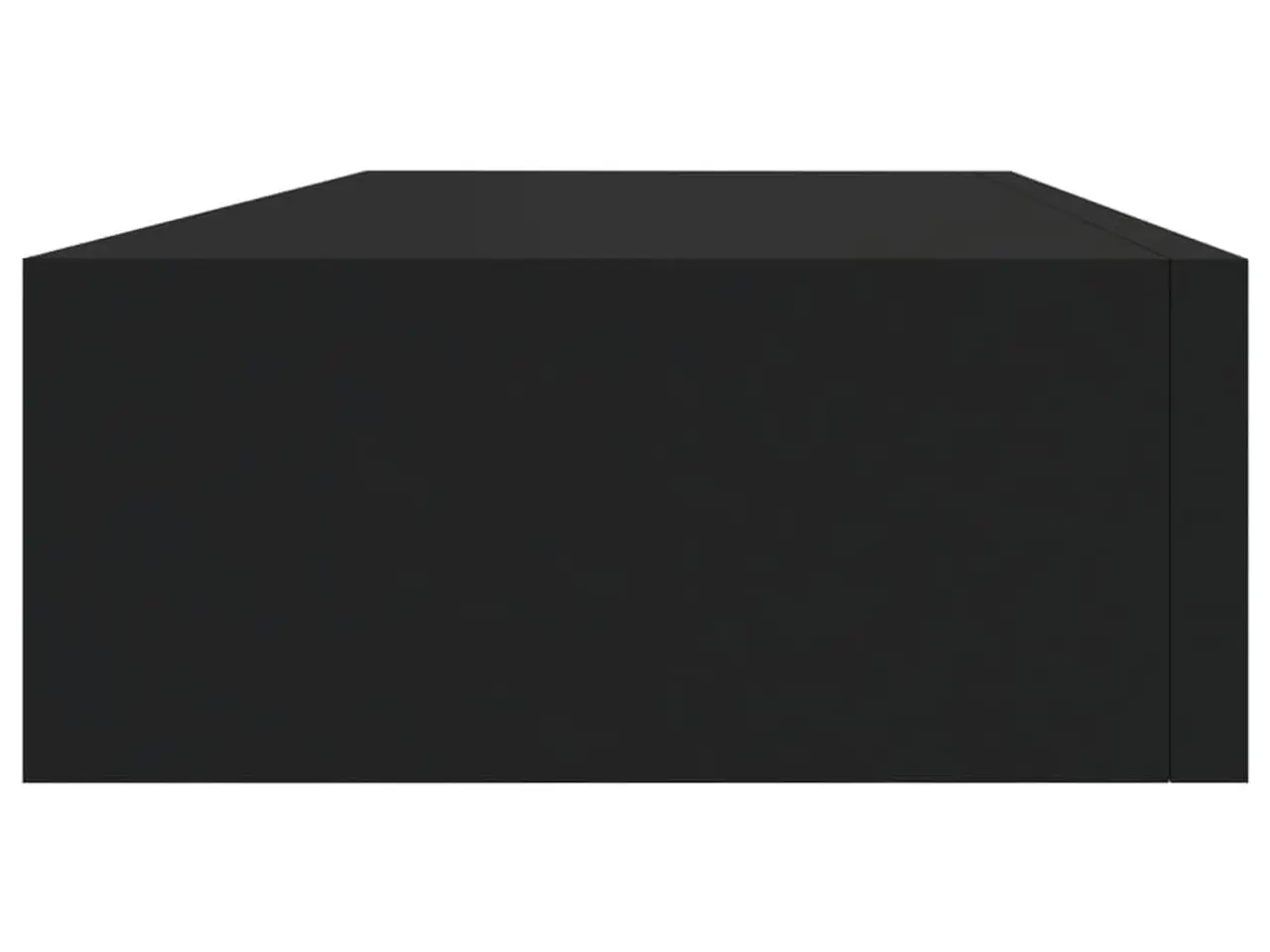 Billede 5 - Væghylde med skuffe 60x23,5x10 cm MDF sort