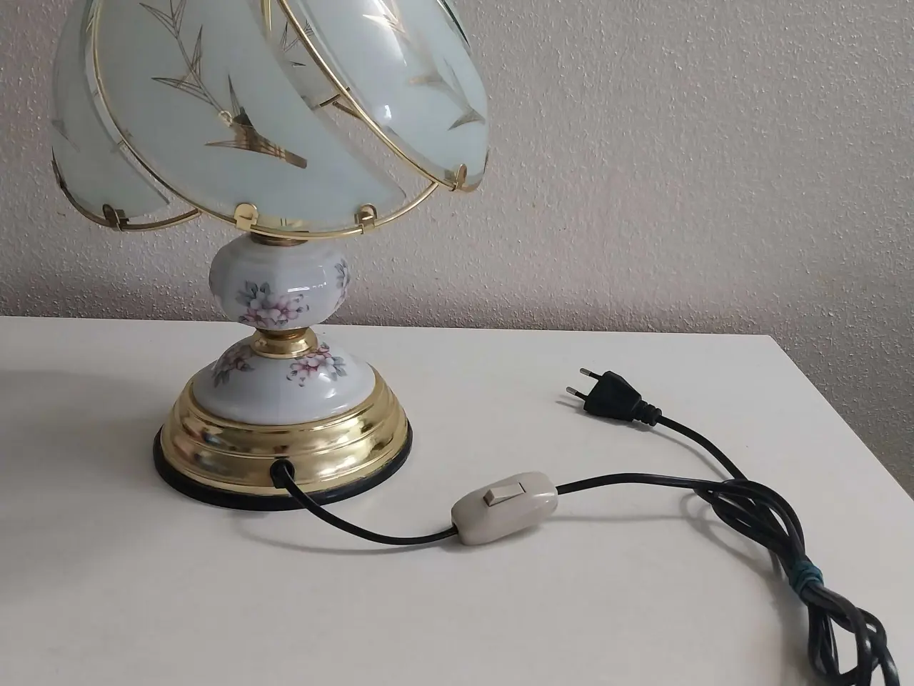 Billede 3 - Bordlampe glaslampe retro