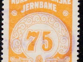 Nordvestfynske Jernbane - Banemærke - 75 Øre - Stemplet