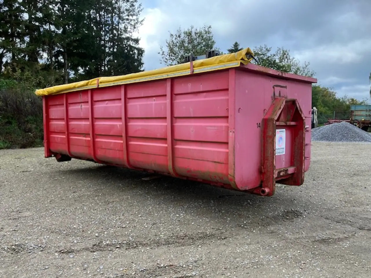 Billede 1 - 26 m3 åben container med rullepresenning