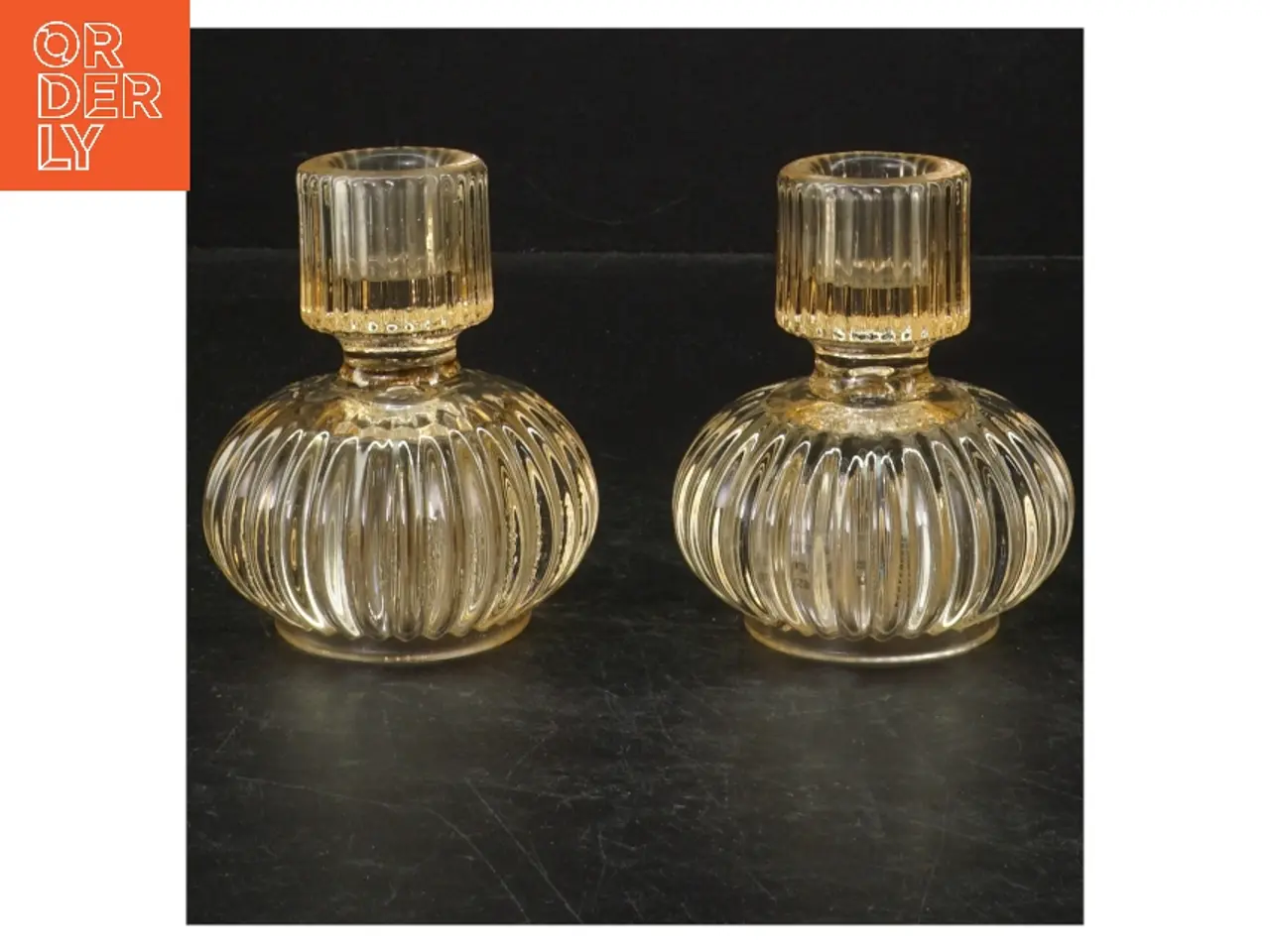 Billede 2 - Glas lysestager fra Jysk (str. 9 cm. 2 styk)