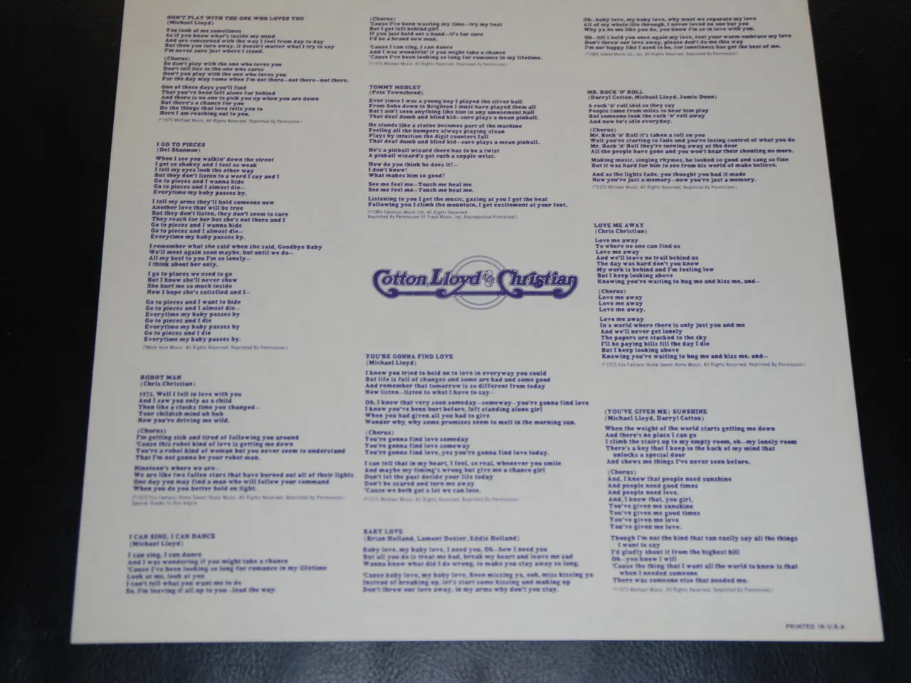 Billede 5 - Lp - Cotton, Lloyd & Christian
