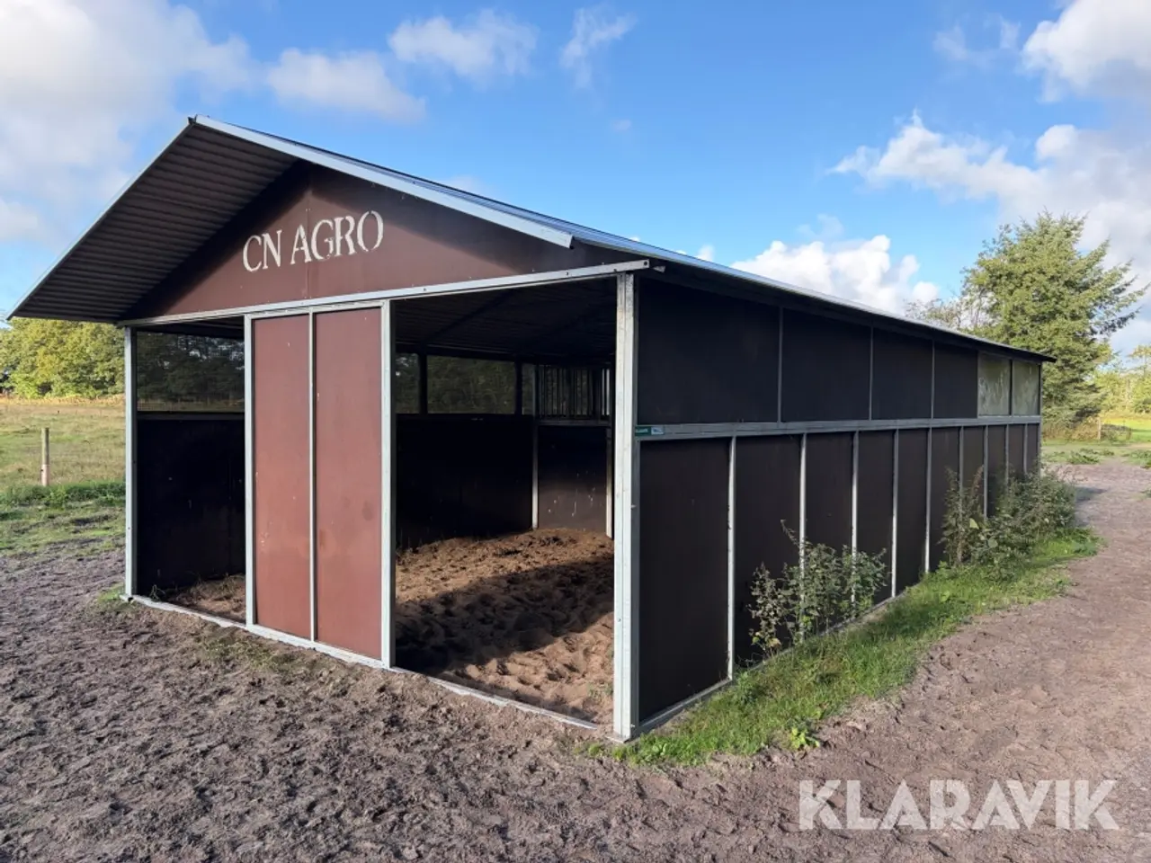 Billede 1 - Læskur med bokse CN Agro 5*10 meter med 2 bokse 1 styk