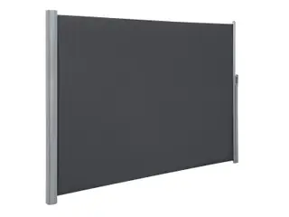 Sidemarkise 180 × 400 cm - læ, indbliksskjul og solafskærmning, røggrå