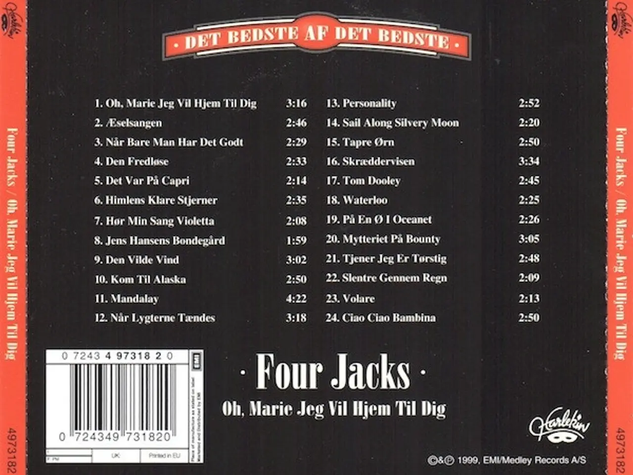 Billede 2 - Four Jacks – Oh, Marie Jeg Vil Hjem Til Dig – CD