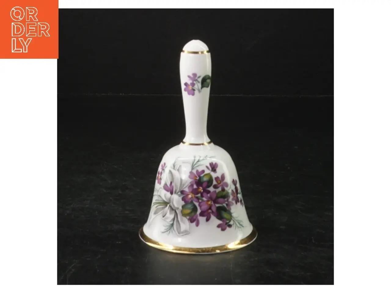 Billede 1 - Porcelænsklokke med violmotiv fra Countess