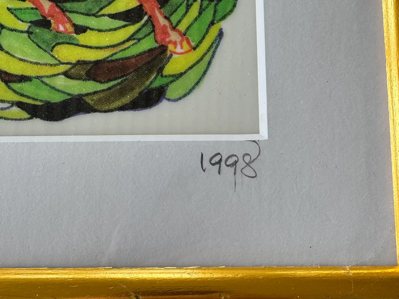 Billede 3 - Signeret litografi i ramme 109/150