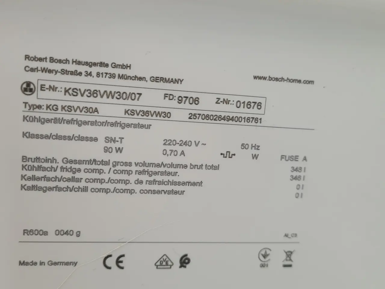 Billede 6 - Køleskab Bosch 