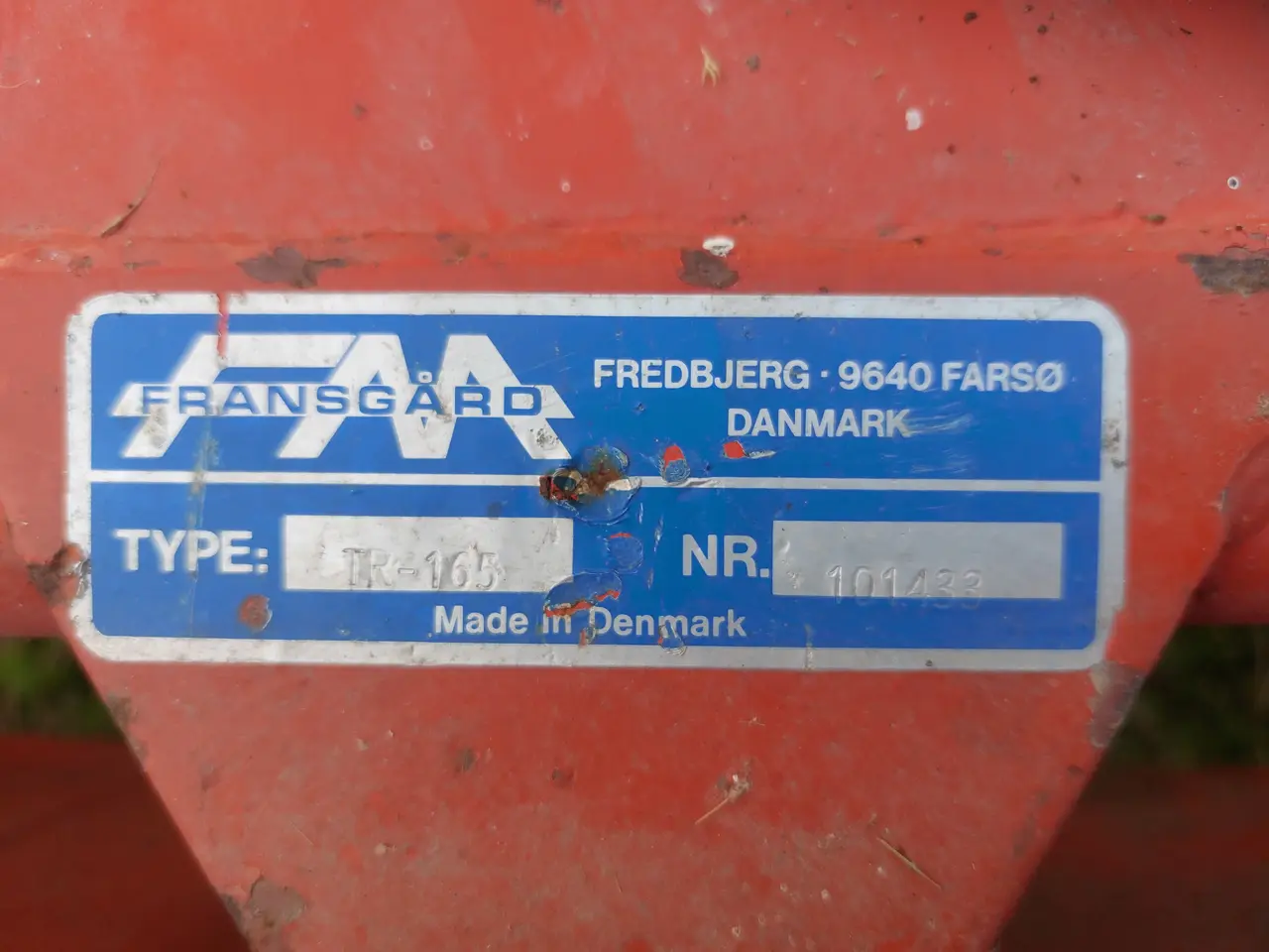 Billede 1 - Skiveslåmaskine Fransgård TR 165