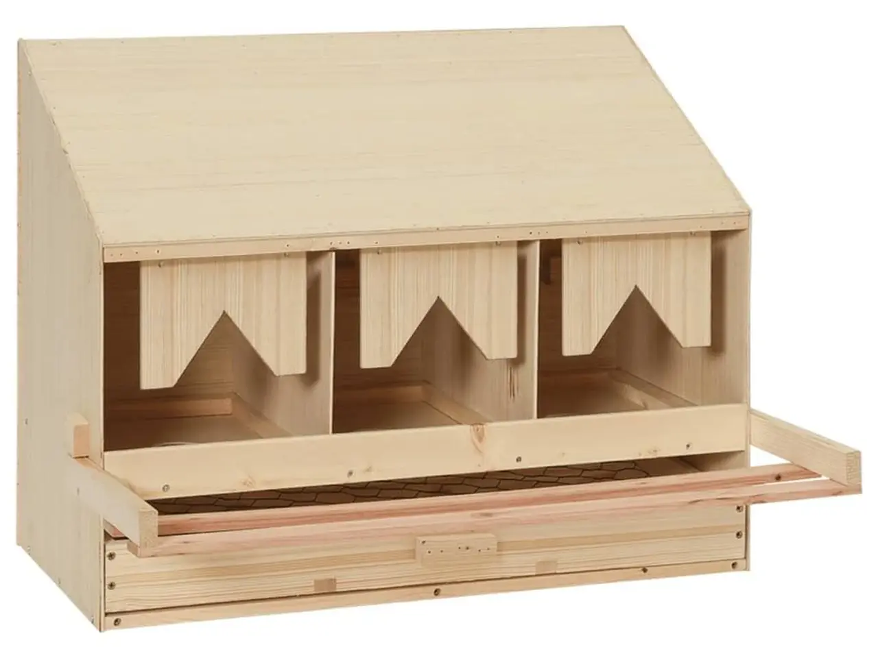 Billede 1 - Redekasse til høns med 3 rum - 72 x 33 x 54 cm
