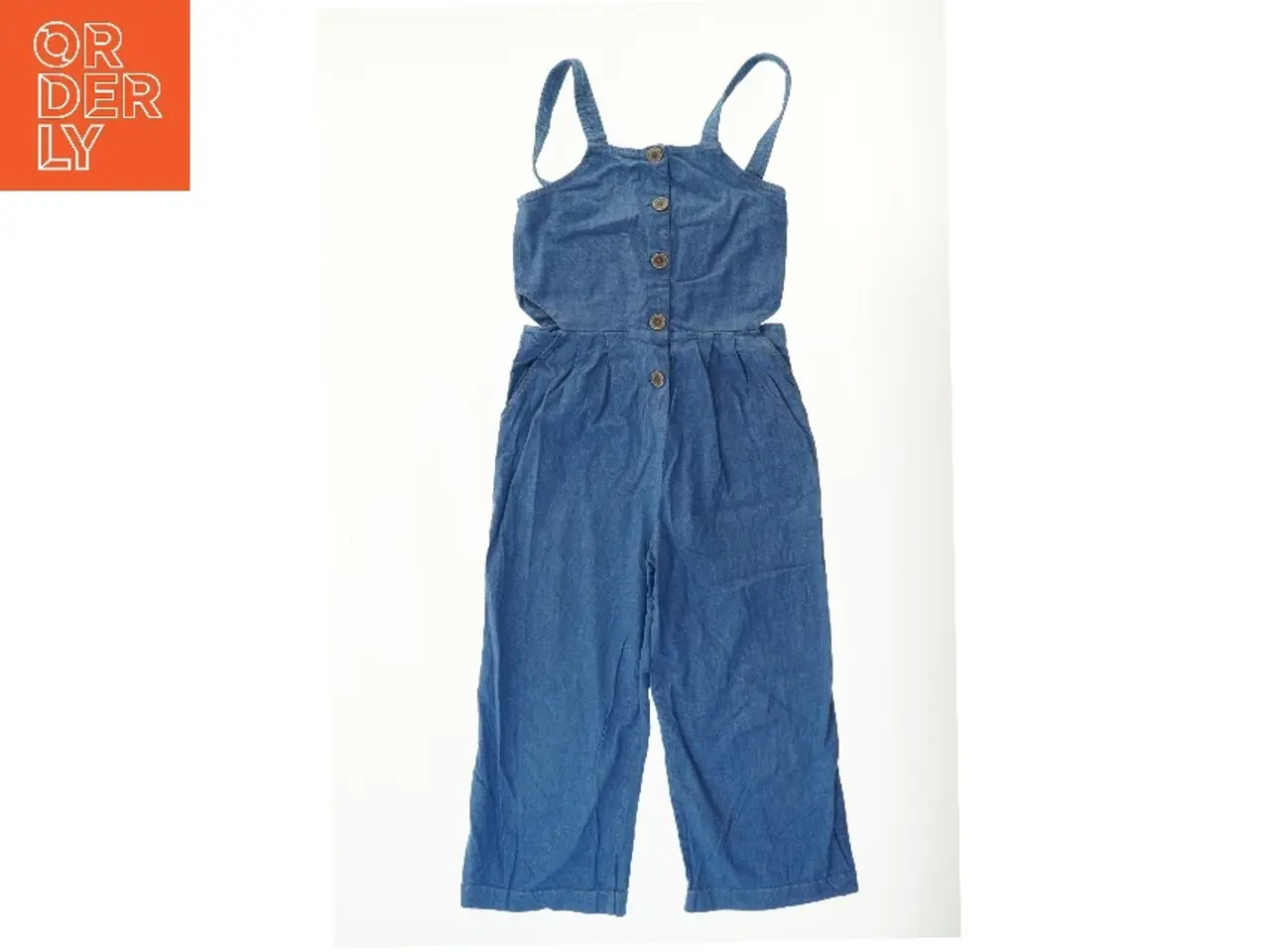 Billede 1 - Blå ærmeløs buksedragt i denimlook fra Zara (str. 164)