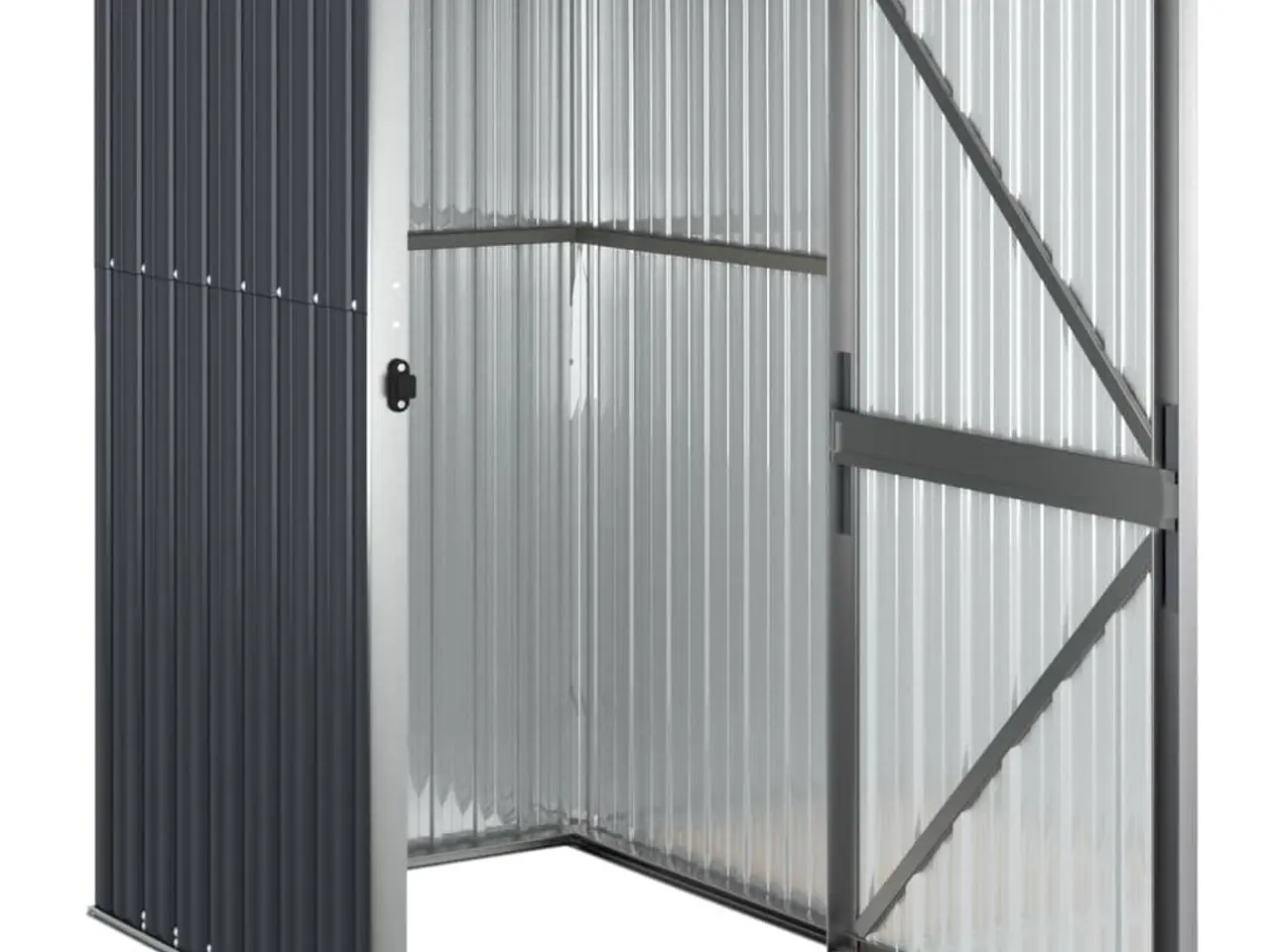 Billede 5 - Redskabsskur til haven 88×89×161 cm - galvaniseret stål, antracit