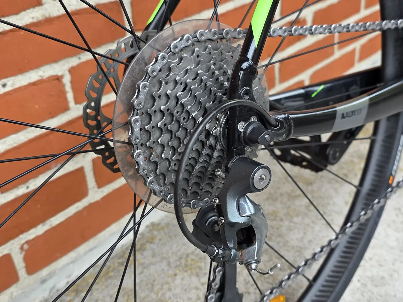 Billede 9 - Fed racercykel i sort/lysgrøn.