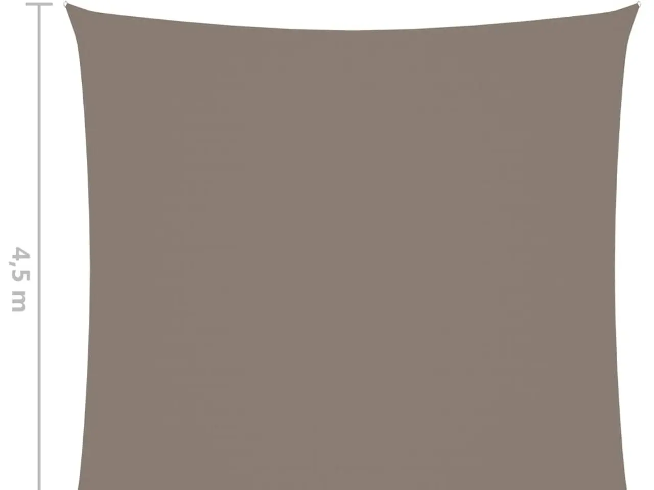Billede 6 - Solsejl 4,5x4,5 m firkantet oxfordstof gråbrun