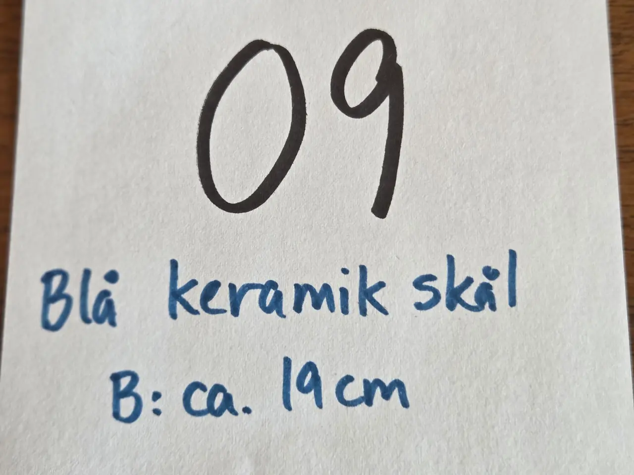 Billede 5 - Michael Andersen keramikskål – Blå glasur 19cm