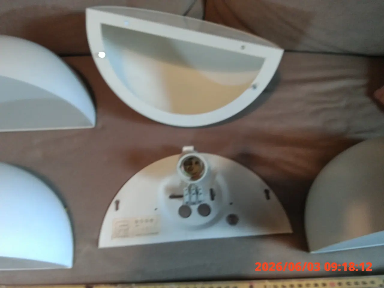 Billede 3 - 4 stk. Focus væglamper model 4011 i hvid metal,