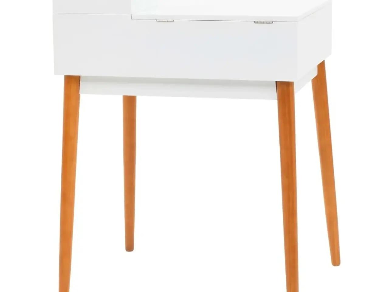 Billede 5 - Sminkebord med spejl i MDF - 60 × 50 × 86 cm, hvid/brun