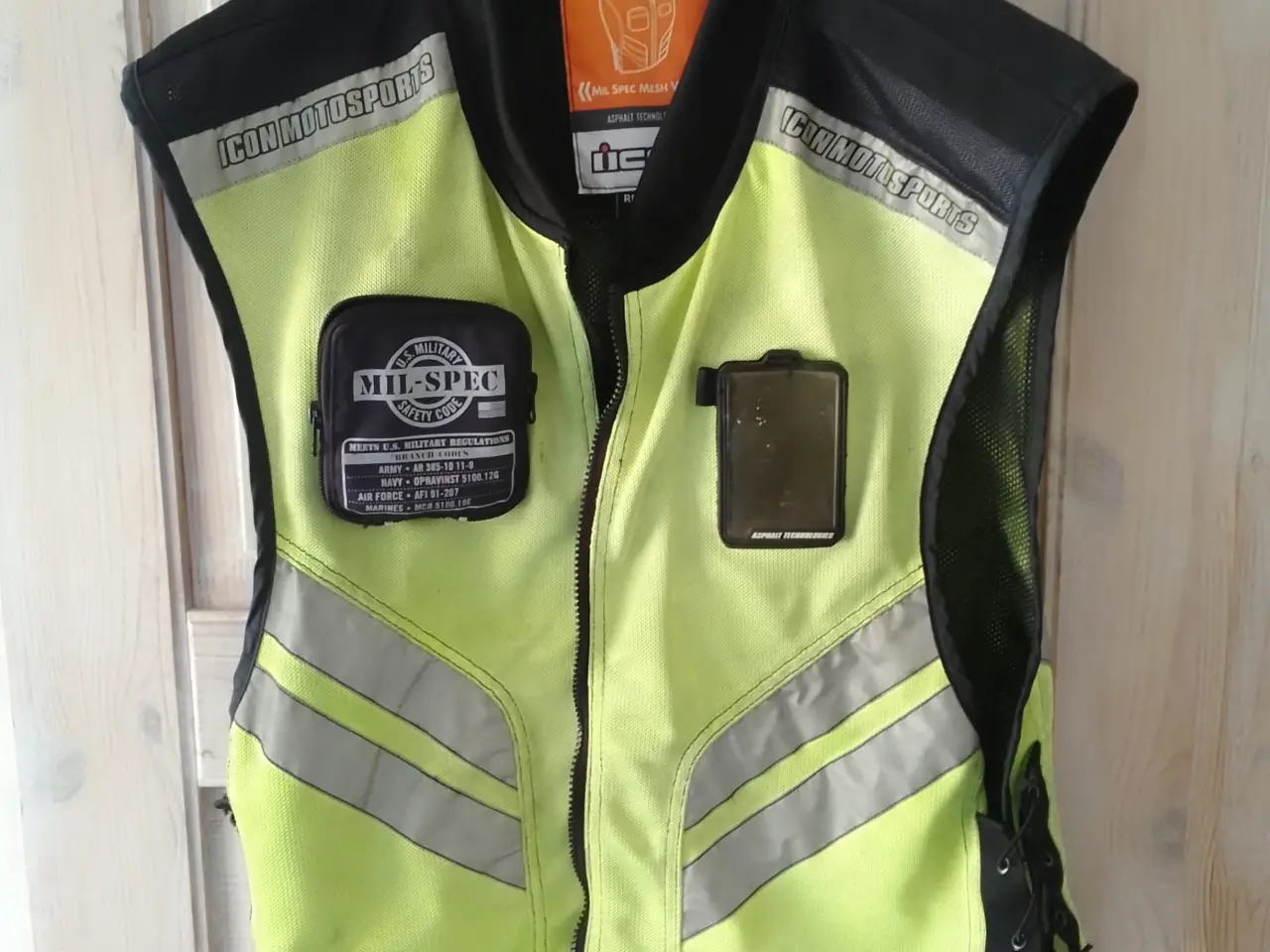 Billede 1 - Robust mc-refleksvest m/k i cordura one-size