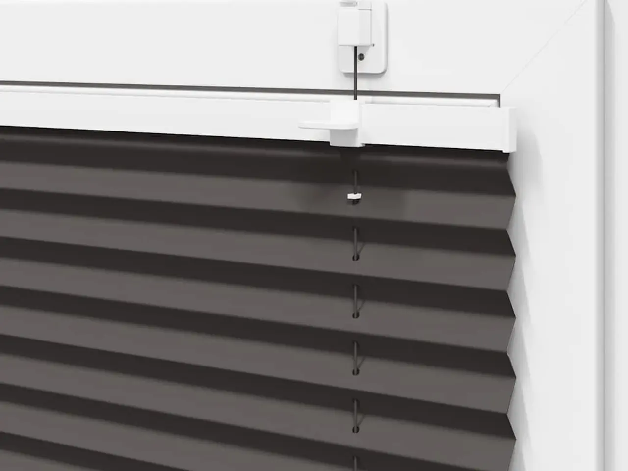 Billede 10 - Plisségardin - sort 60×200 cm, stofbredde 59,4 cm, polyester
