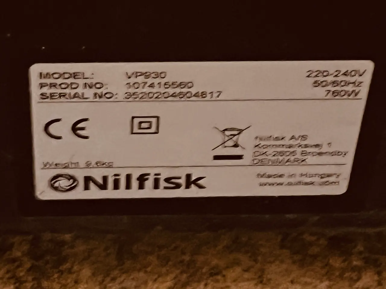 Billede 3 - Støvsuger NILFISK VP 930