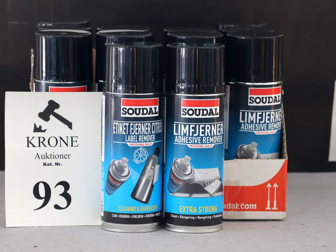 Billede 1 - 12 Stk Soudal spray: lim og etikette fjerner