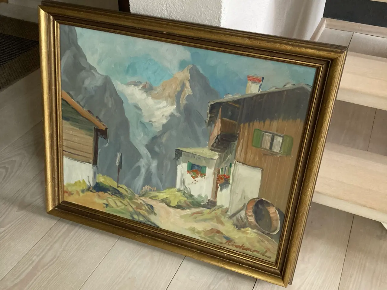 Billede 4 - Maleri olie på lærred, signeret "Richmond"  landsk