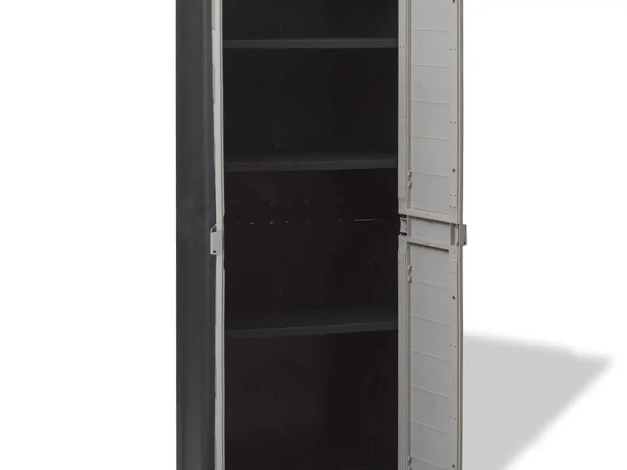 Billede 3 - Haveopbevaringsskab med 3 justerbare hylder - sort/grå, 65×38×171 cm