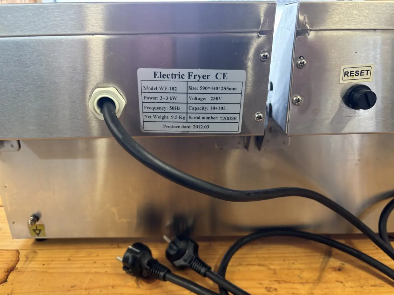 Billede 3 - Professionel dobbelt frituregryde WF-102. 2 x 10 l