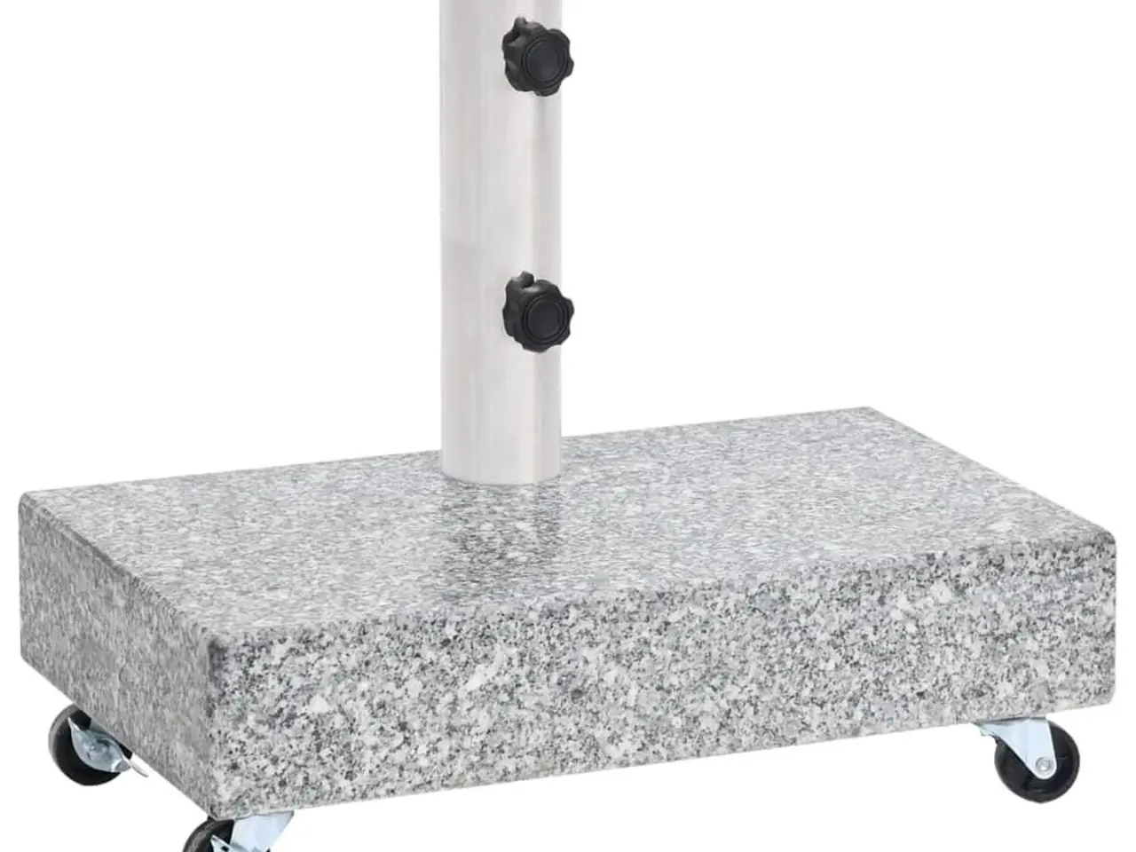 Billede 1 - Parasolfod i granit med hjul 45 × 25 × 8,3 cm - lysegrå