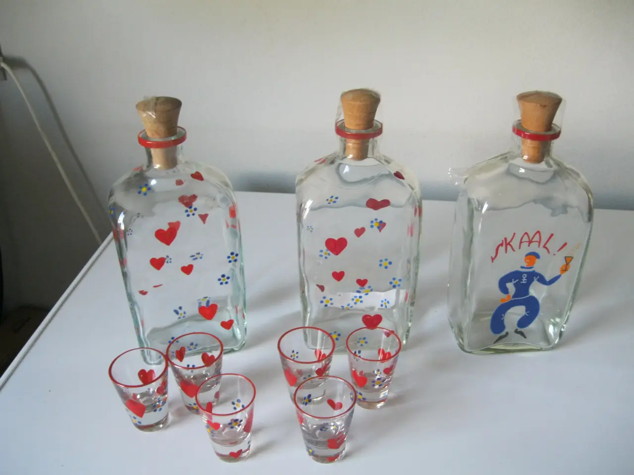 Billede 1 - Kantineflasker+glas Jacob Bang 1934-1950