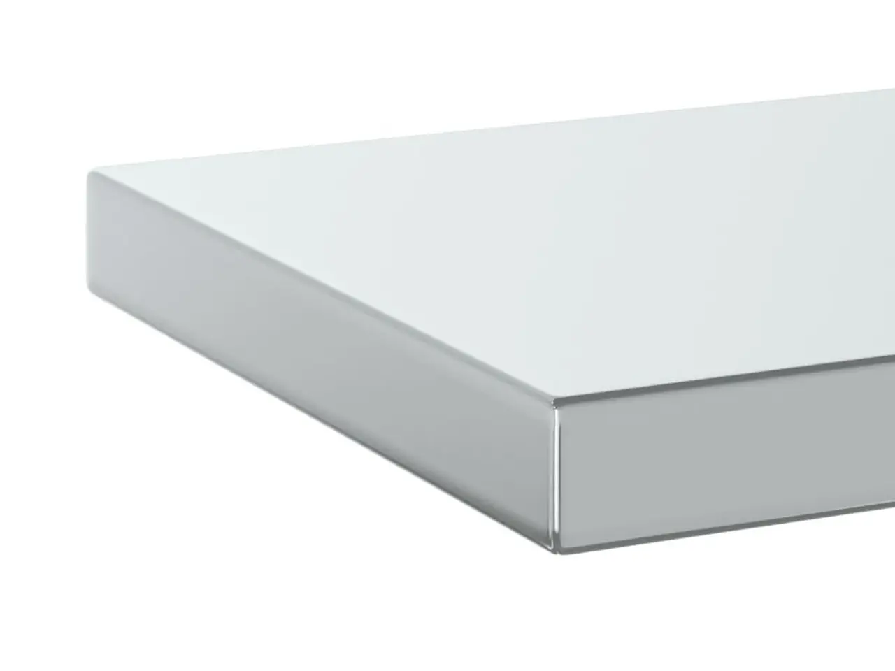 Billede 8 - Væghylder 2 stk. 100 × 23,5 cm i rustfrit stål - sølvfarvet