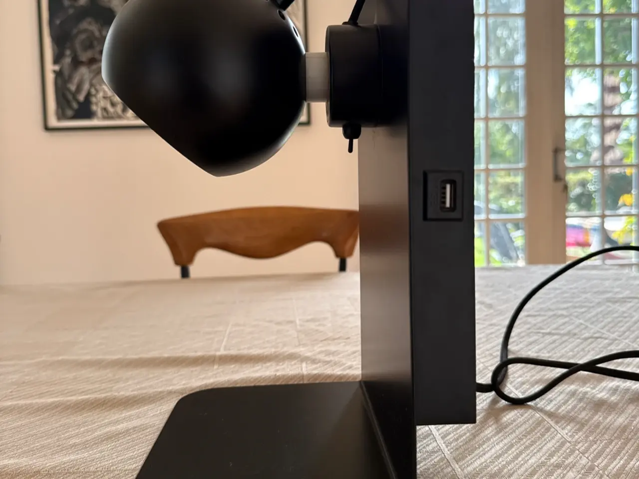 Billede 3 - FRANDSEN - Ball Væglampe m/USB Mat Sort