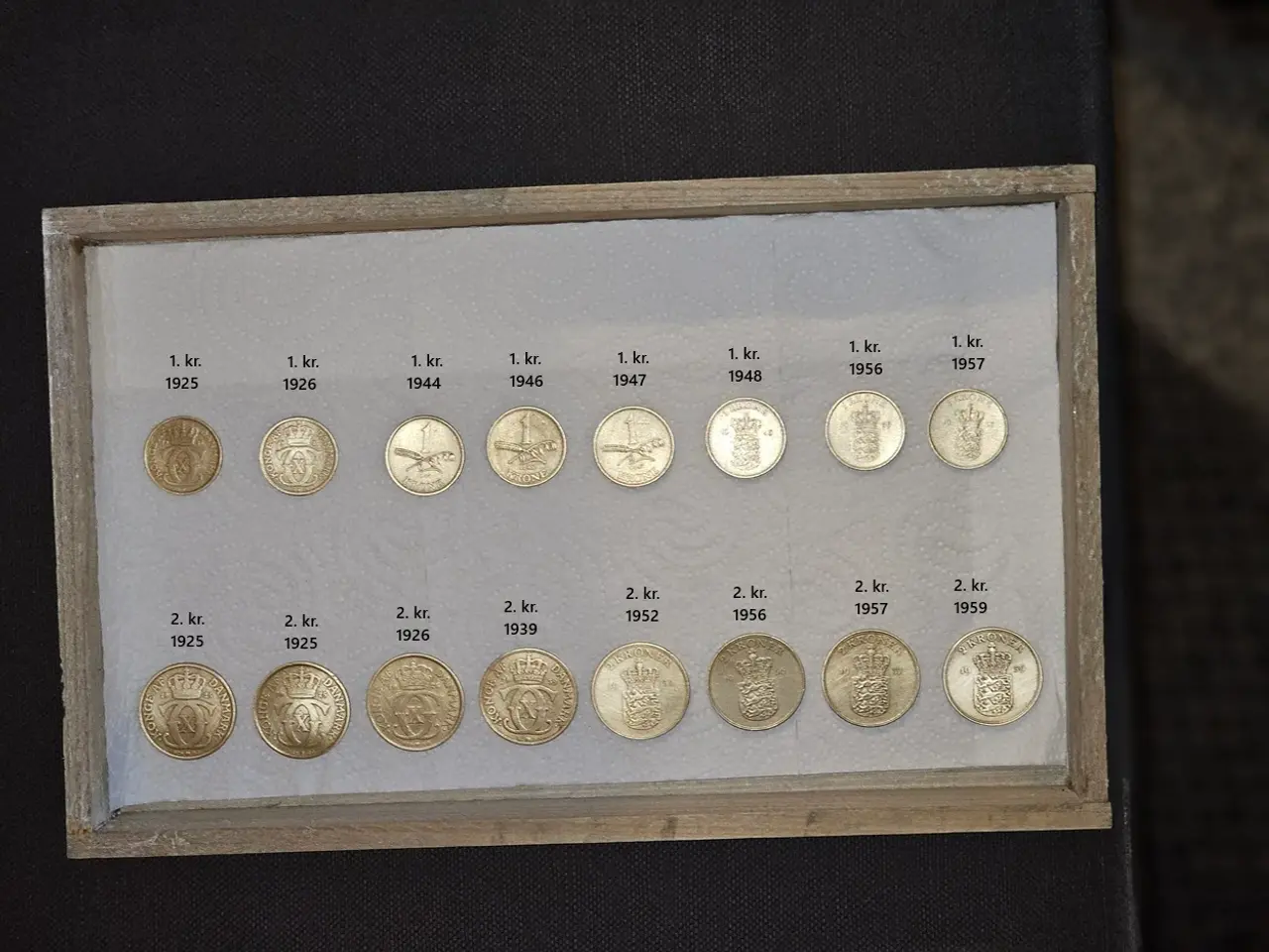 Billede 3 - Mønter  gule 1 + 2 kr. m.m.