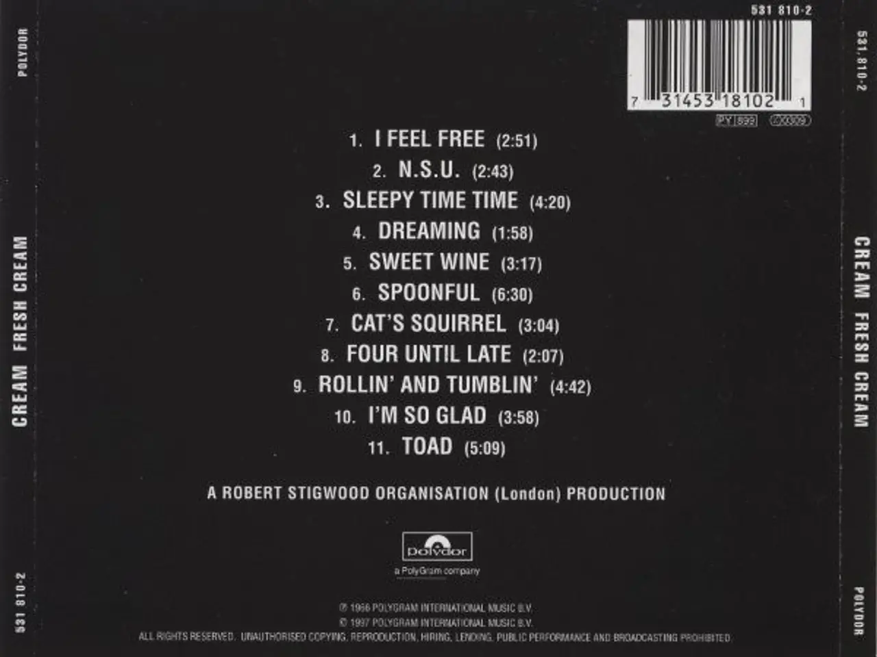 Billede 2 - Cream – Fresh Cream – CD