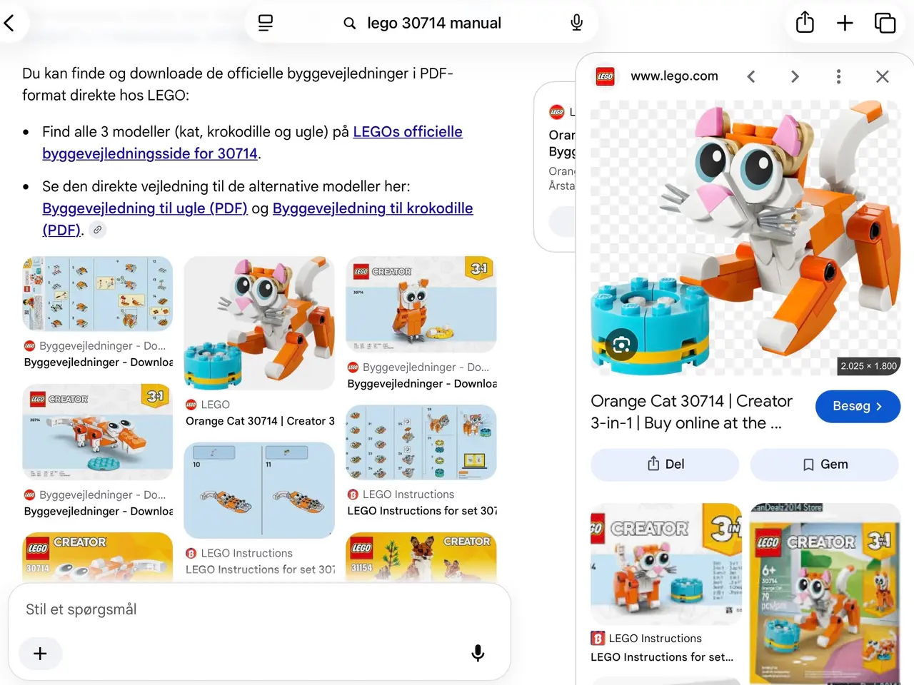 Billede 4 - Kalendergaver lego kat og 2 space science mech