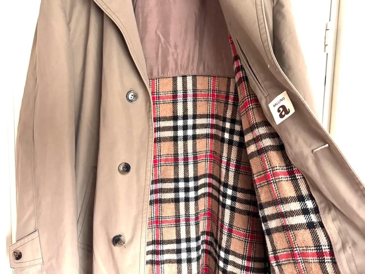 Billede 1 - Vintage trenchc parkacoat str. L unisex God stand 