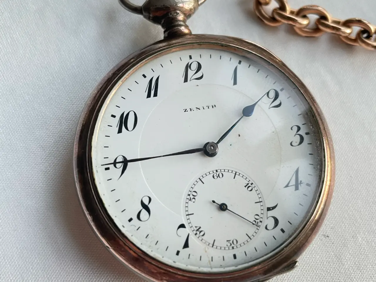 Billede 6 - Antikt Zenith lommeur i sølv