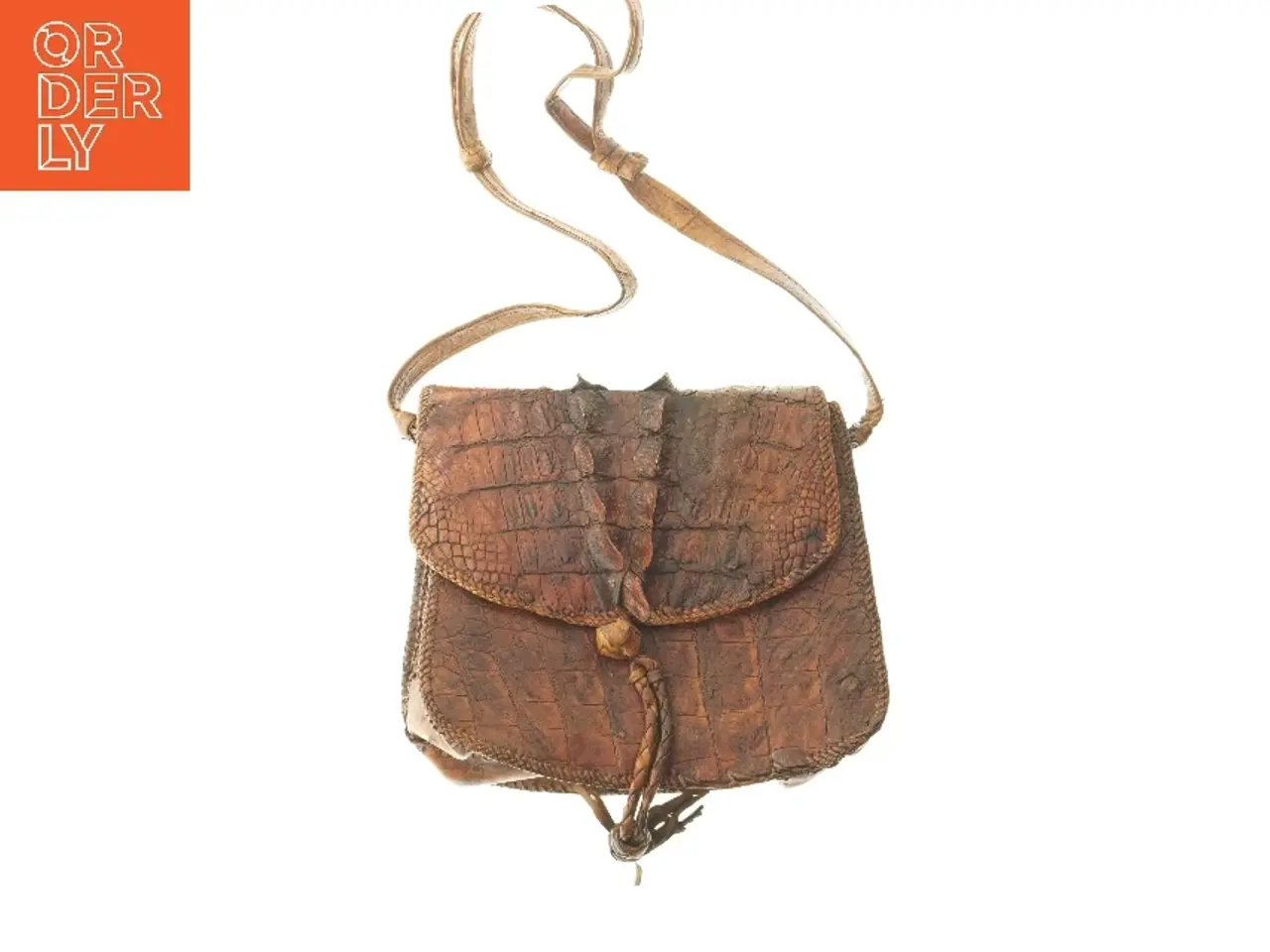 Billede 1 - Krokodilleskinds taske (str. 22x24x14 cm)