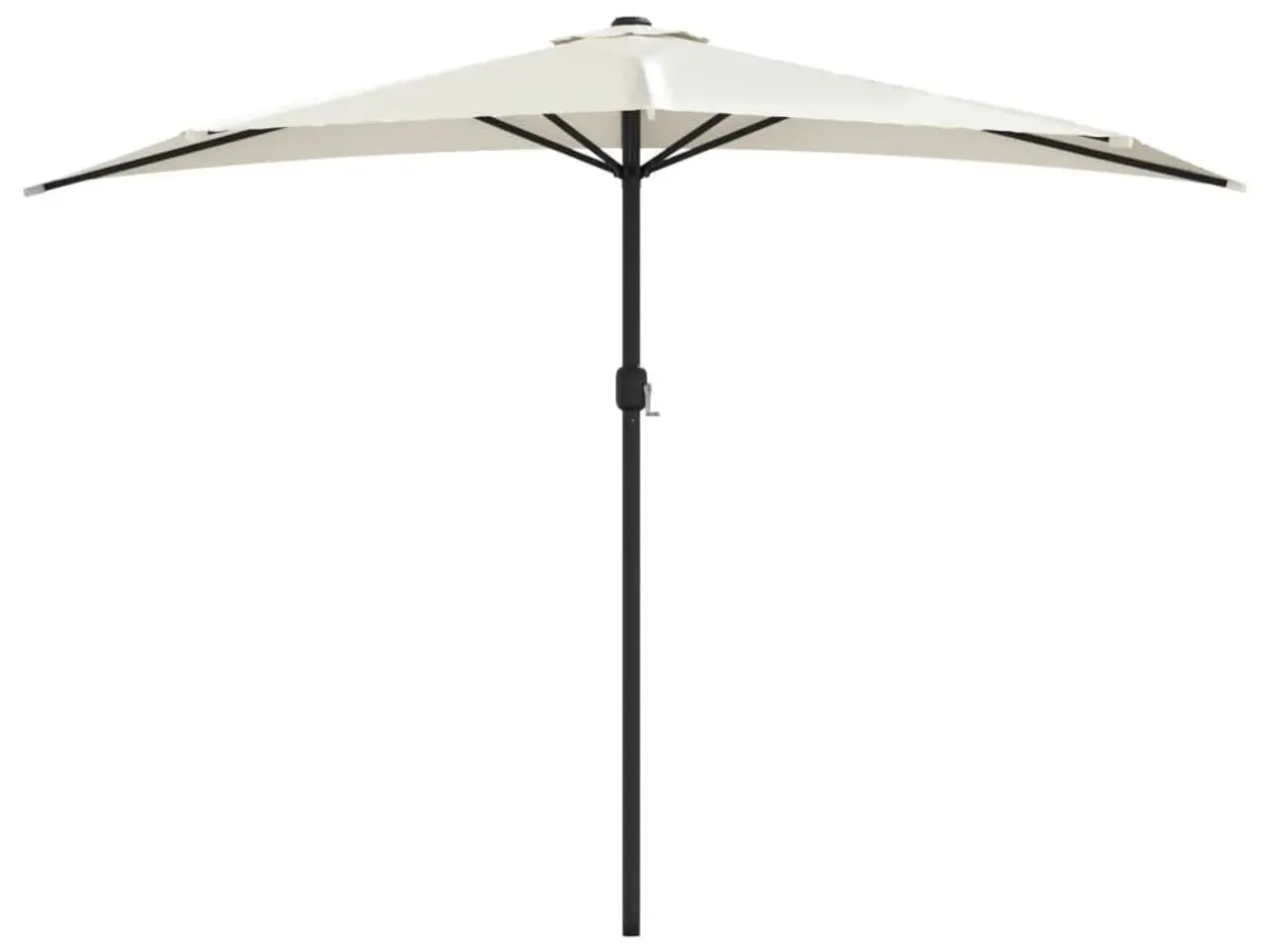 Billede 3 - Halvrund balkonparasol 300 × 155 cm - sandfarvet med aluminiumsstang