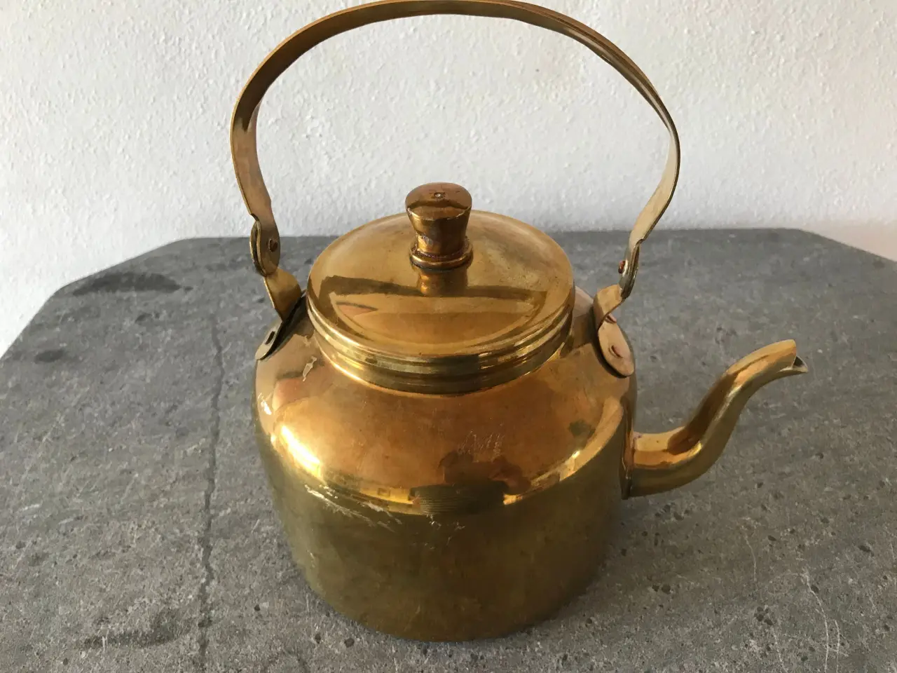 Billede 4 - Vintage tepotte / tekande i messing