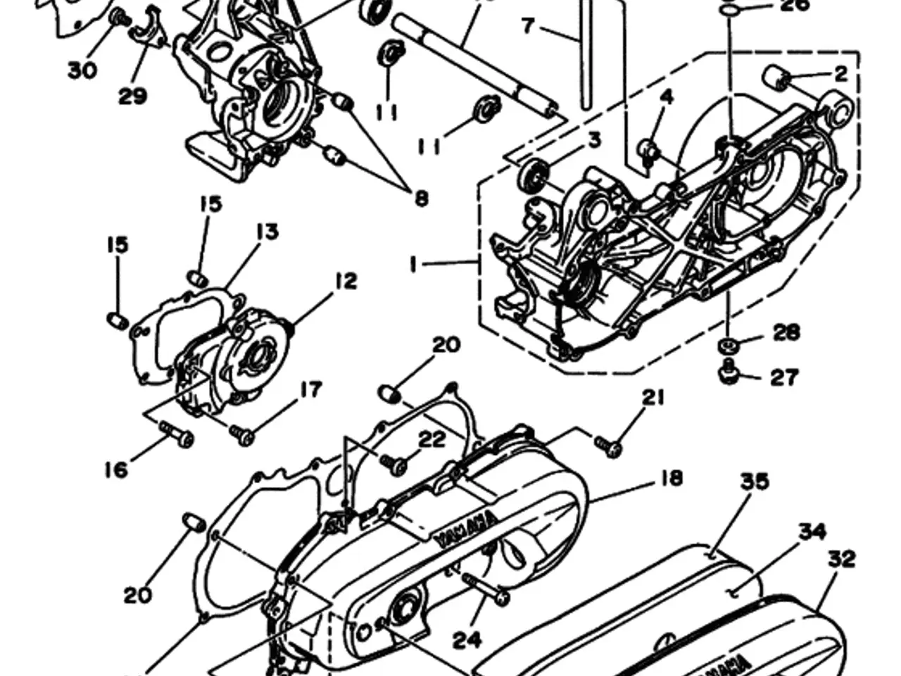 Billede 1 - Ny original motorblok Yamaha Jog 