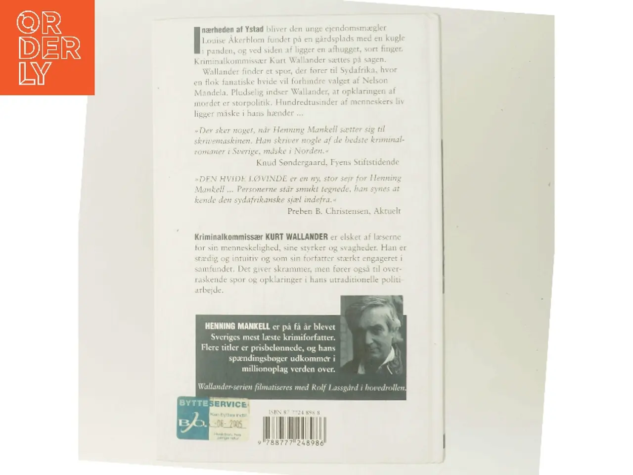 Billede 3 - Den hvide løvinde af Henning Mankell (Bog)