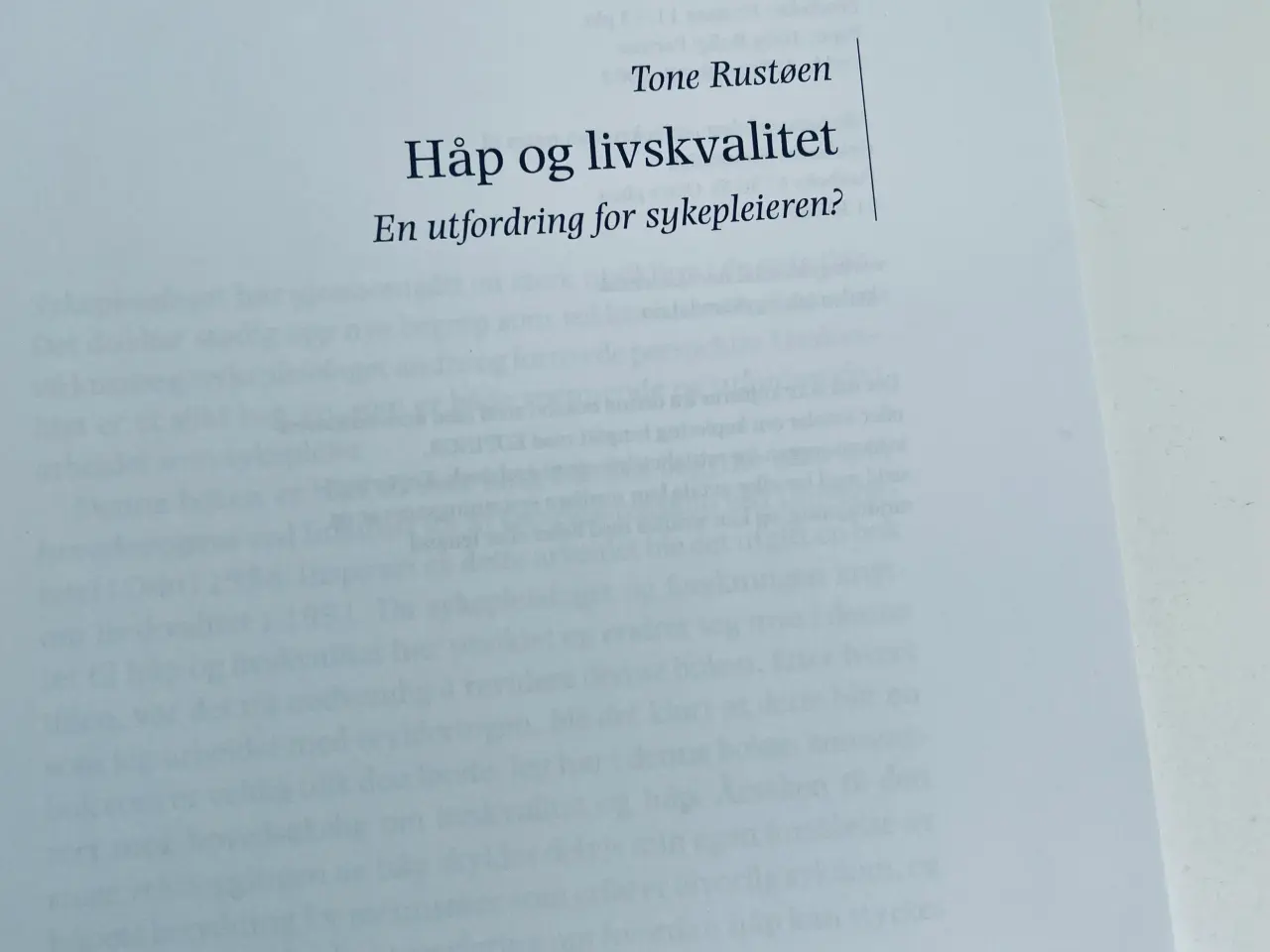 Billede 4 - Håb og livskvalitet - Tone Rustøen